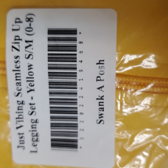 Julia Just Vibing Seamless Zip Up Legging Set - Yellow Size S/M - Picture 7 of 10